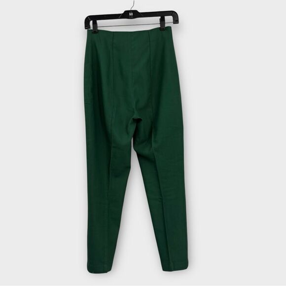 Diane Von Furstenberg Pleat Front Wool Blend Pant in Pine Green Size 0 - Picture 5 of 6